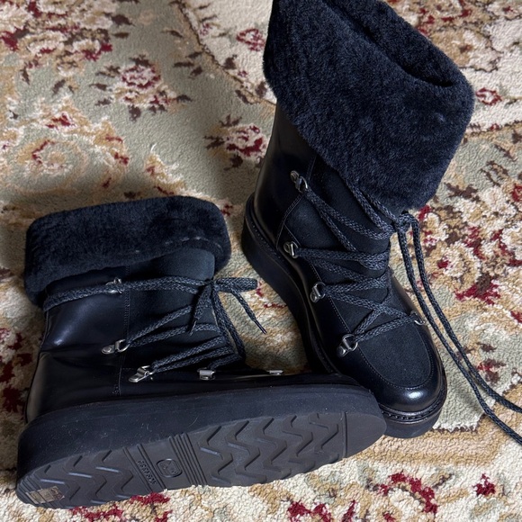 Grenson Charcoal Fur-Lined Winter Boots sz3 1/2 UK - Picture 2 of 9